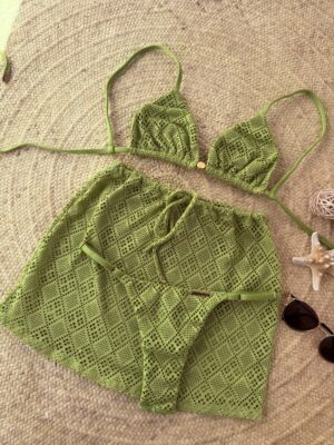 Biquíni + Saia Verde Pistache