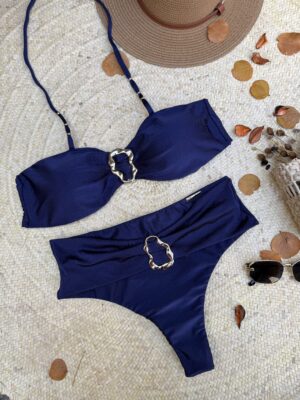 Biquíni Azul Marinho Hot Pants Peças