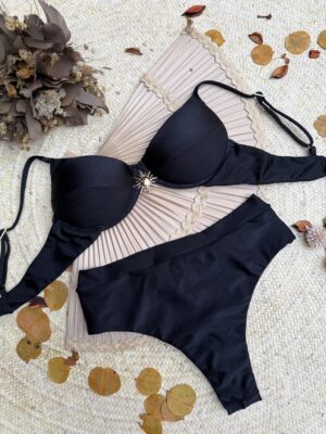 Biquíni Hot Pants Preto Sol