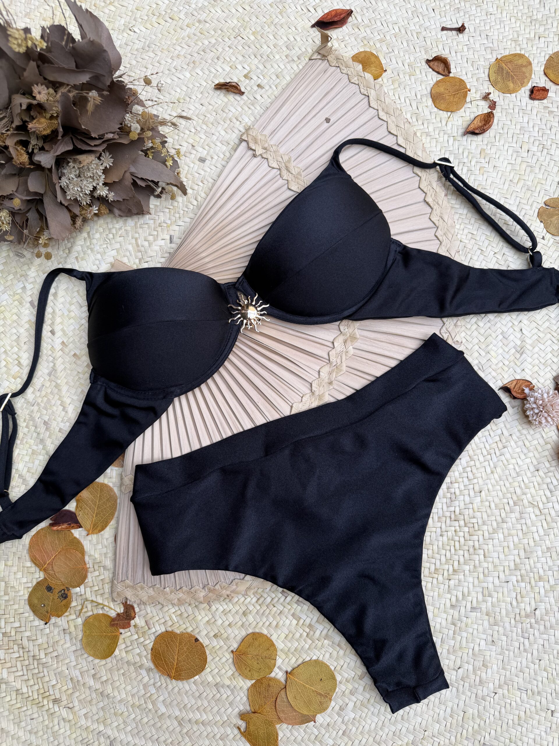 Biquíni Hot Pants Preto Sol - Imagem 2