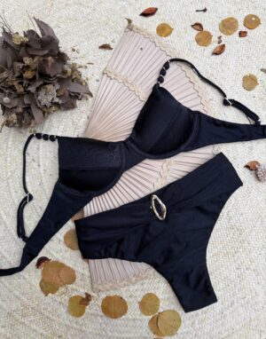 Biquíni Hot Pants Preto com cinto