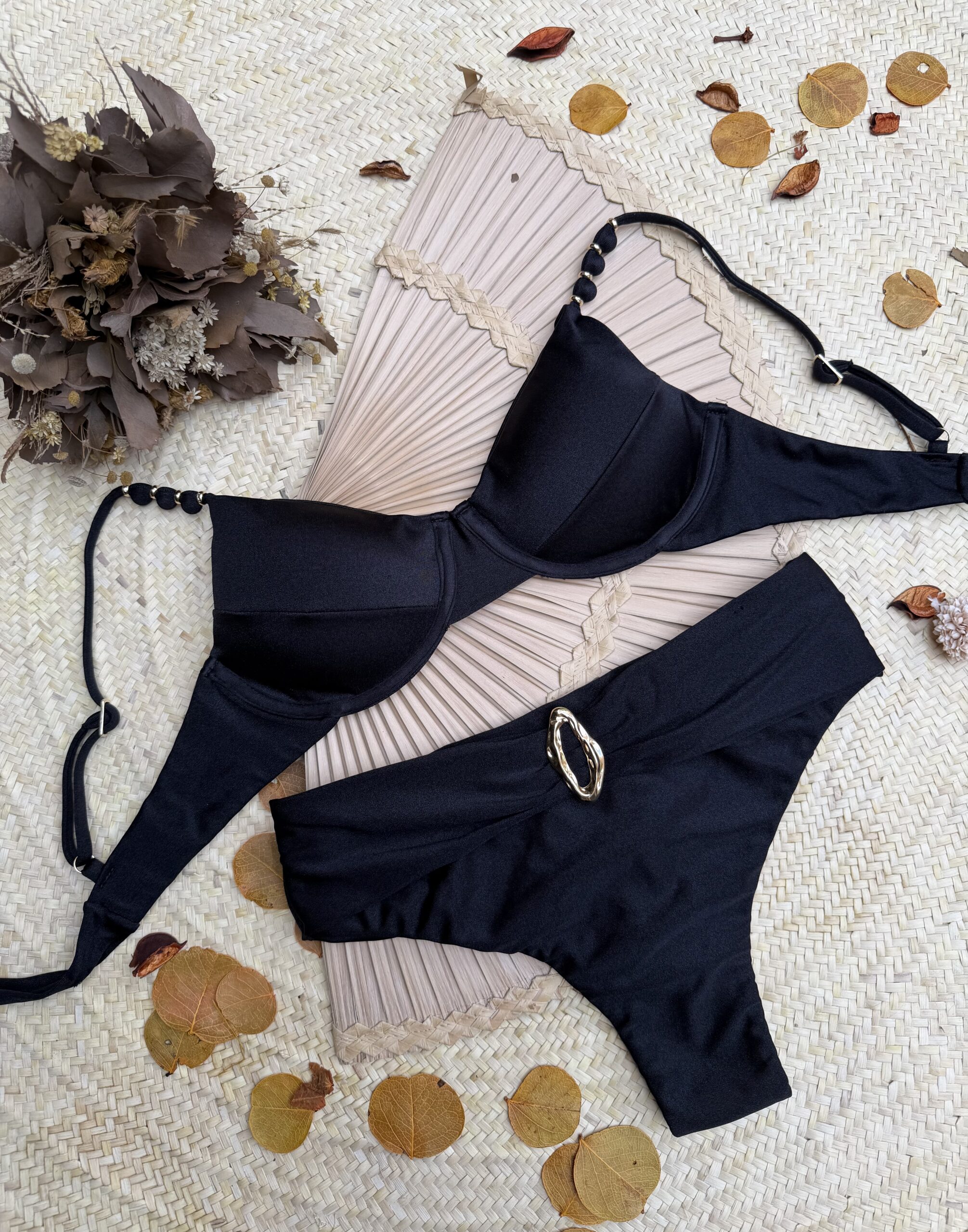 Biquíni Hot Pants Preto com cinto