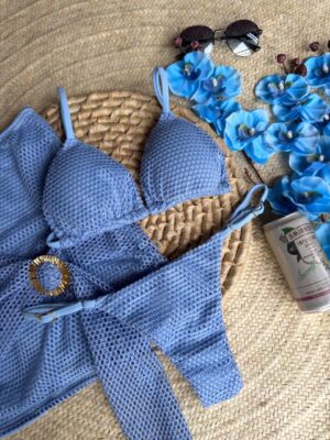 Biquíni e Saia Azul bebê